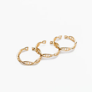 DNA double helix ring in gold - chemistry inspired jewellery gift for science lovers
