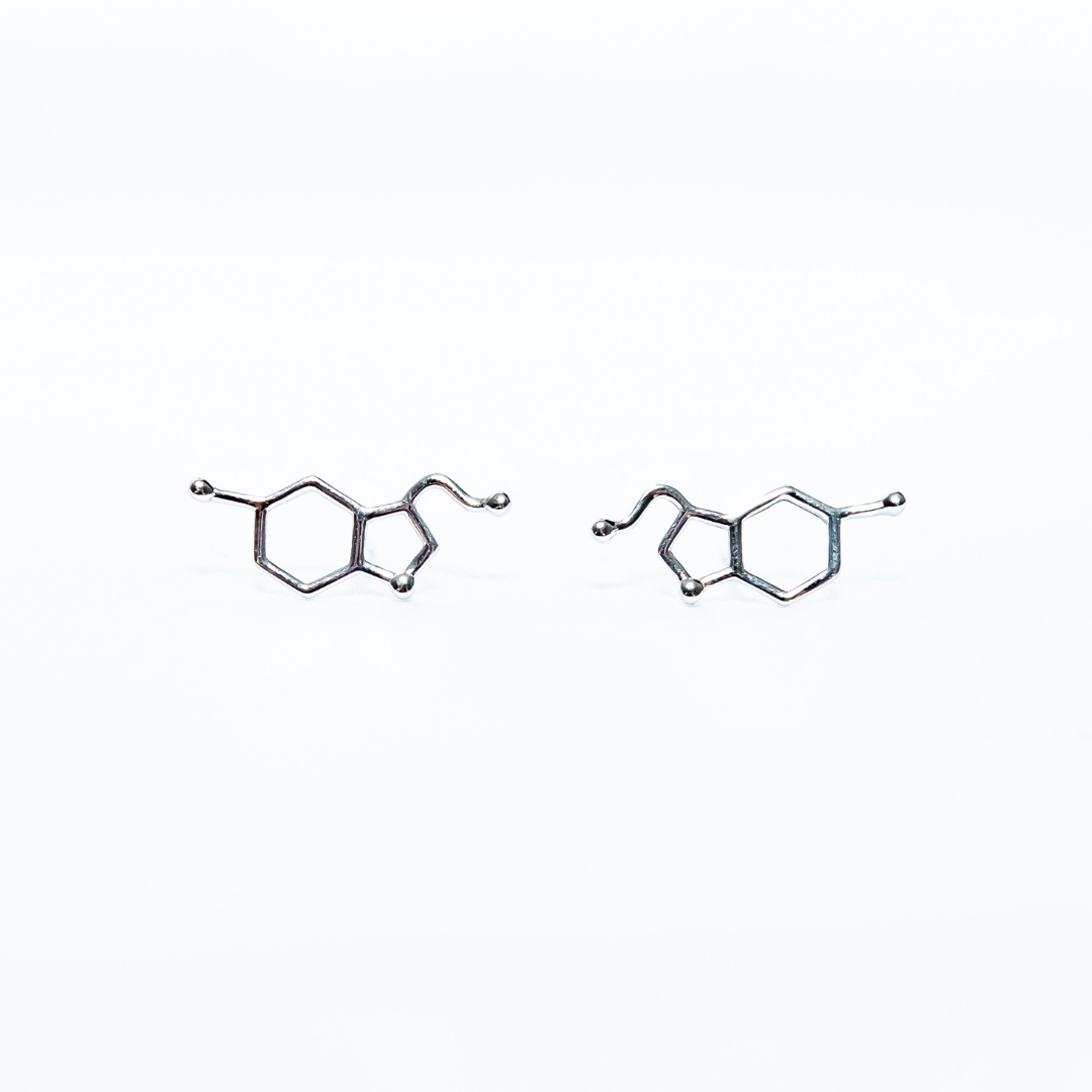 Silver serotonin earrings - My Chemical Gift