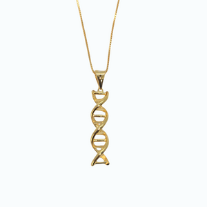 Gold DNA helix earrings - My Chemical Gift